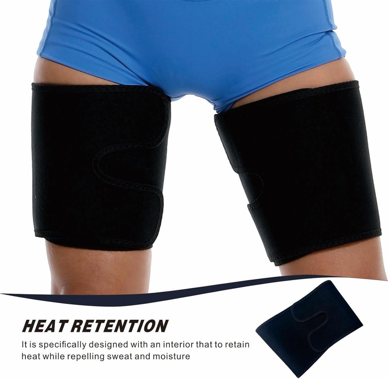 Dokelovy Sauna Leg Sleeves 2-Pack Adjustable Thigh Wraps for Women & Men,Sweat Thigh Trimmer Slimming Workout Gear Fat Burn - Image 4